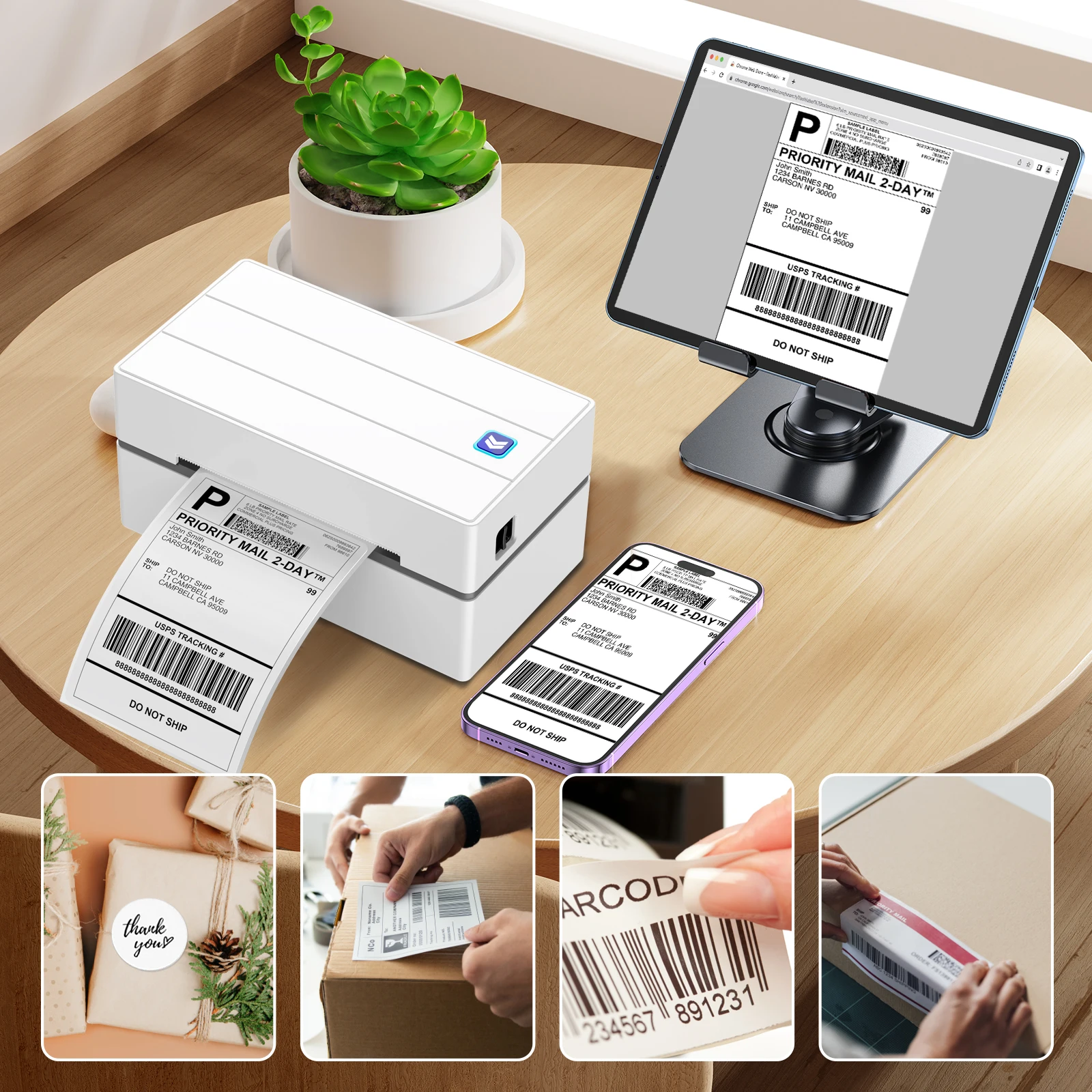Uyin Y810 Inkless Thermal Label Printer Shipping Waybill Bluetooth