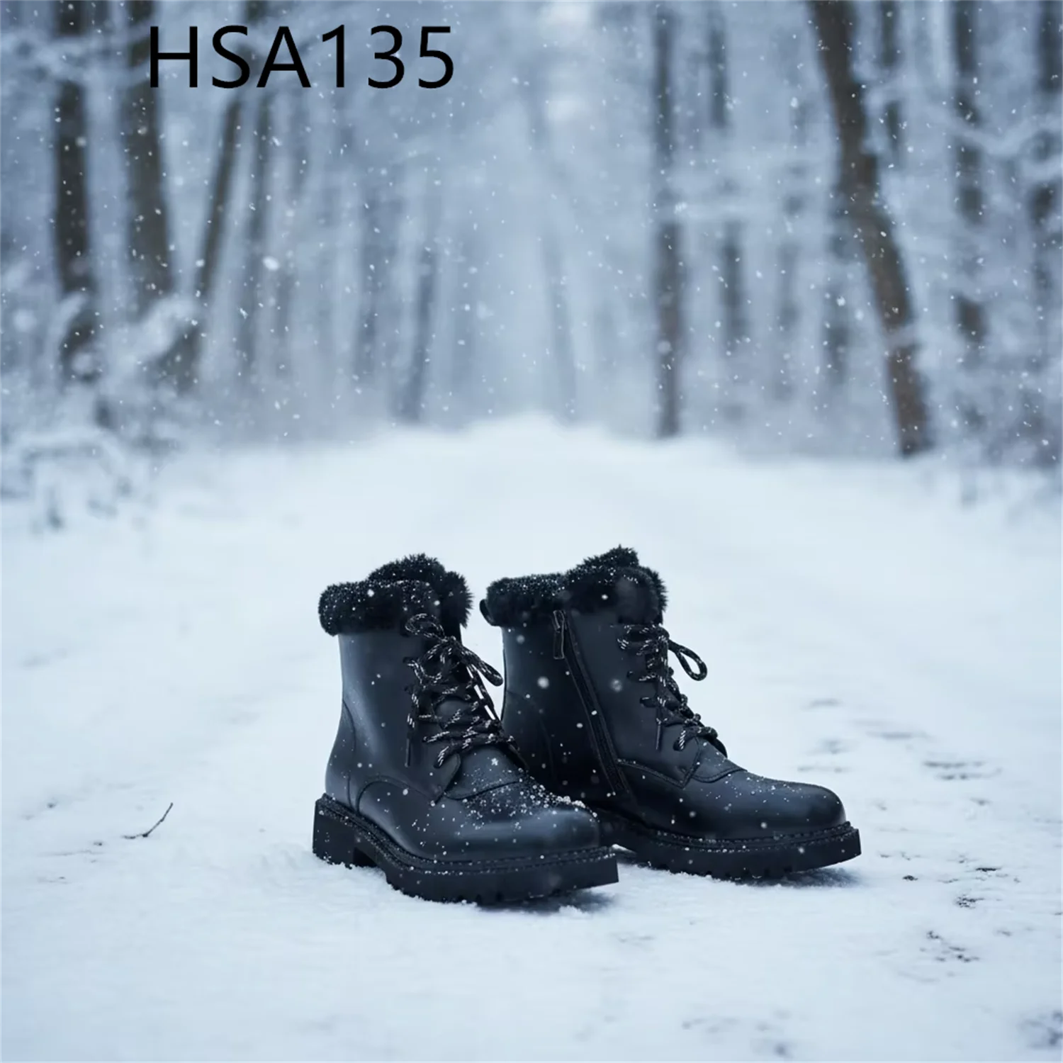 LXG,Russia Market Popular Wool Lining Mid-calf Women Dress Shoes Professional Modern Lady Shoes with Fur Collar HSA135