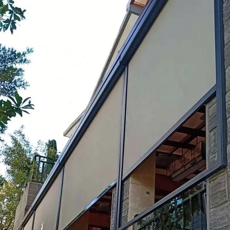 Sun Block Screens Windows Motorized Track Screen Outdoor Roller Blinds Garden Electric Zip Shade Shutter Blind