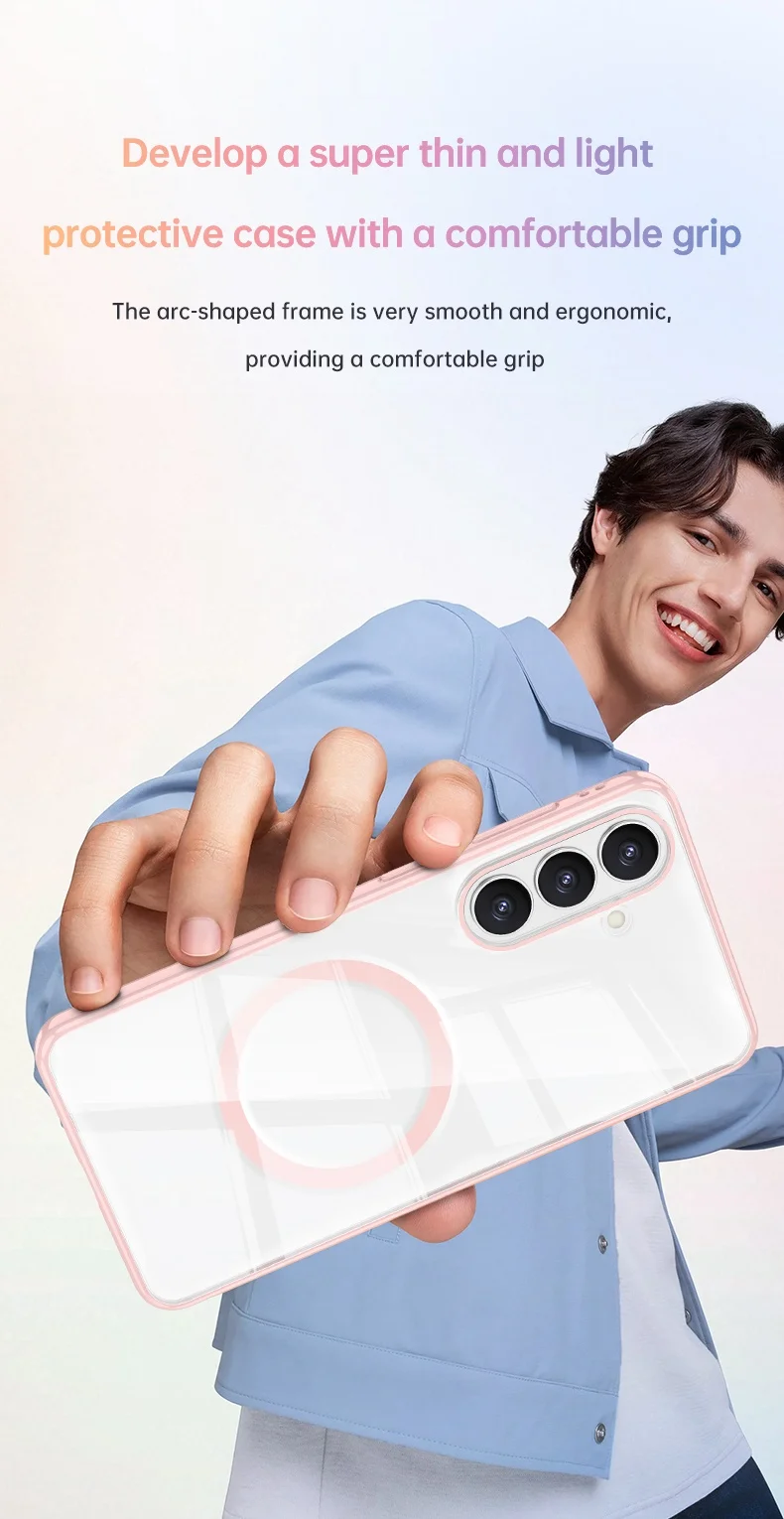 product tpupc phone case with shockproof anti scratch frosted magnetic phone bumper wireless charging phone case for samsung s26-8