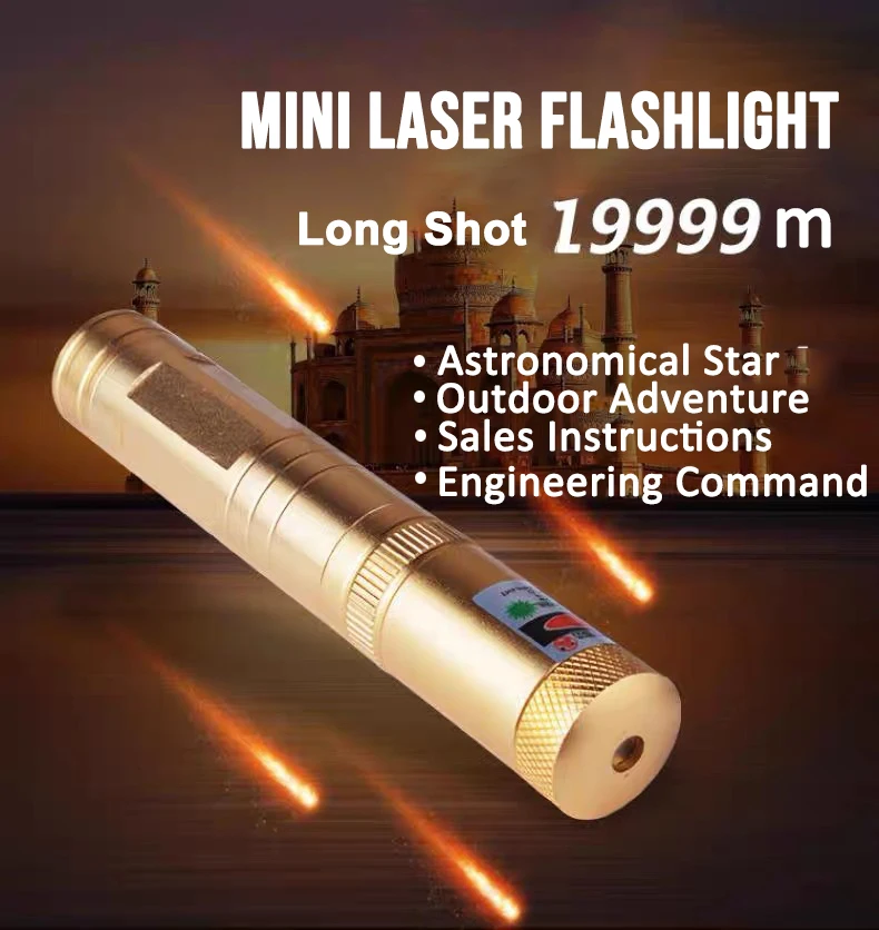 Wupro 851 Laser Pointer High Power Green Light  Super Long Distance Outdoor Adventure Mini Flashlights Laser Pen Pointer