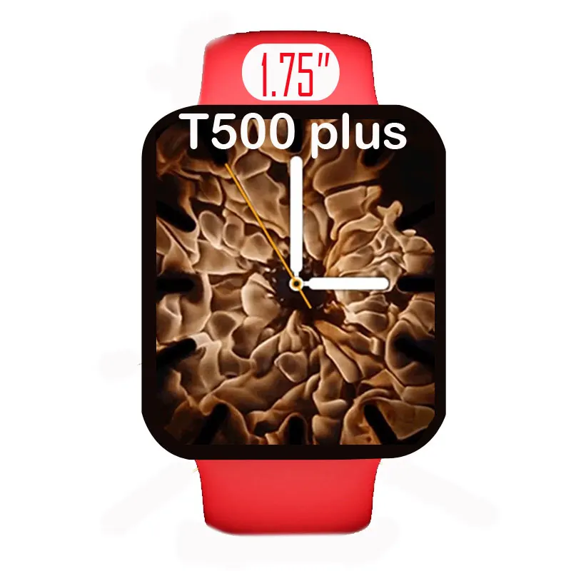 
 Смарт-часы T500 plus 1,75 дюйма, Смарт-часы reloj smart t 500 2021 t500plus серия 3D 6 pro hiwatch t 500  