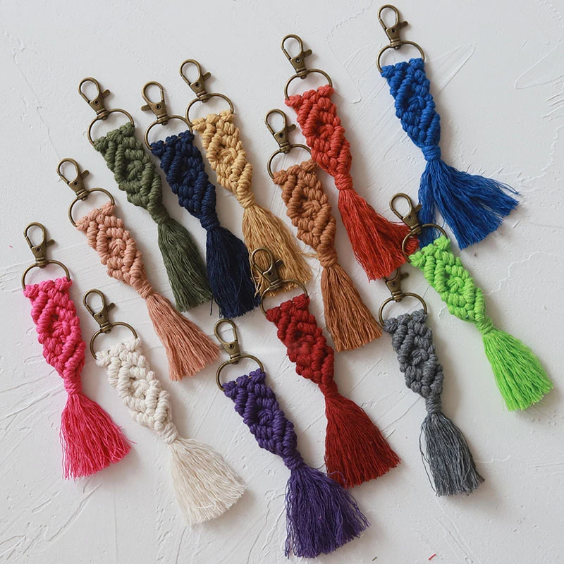 Carabiner Macrame Keychain deci ovy KAJA