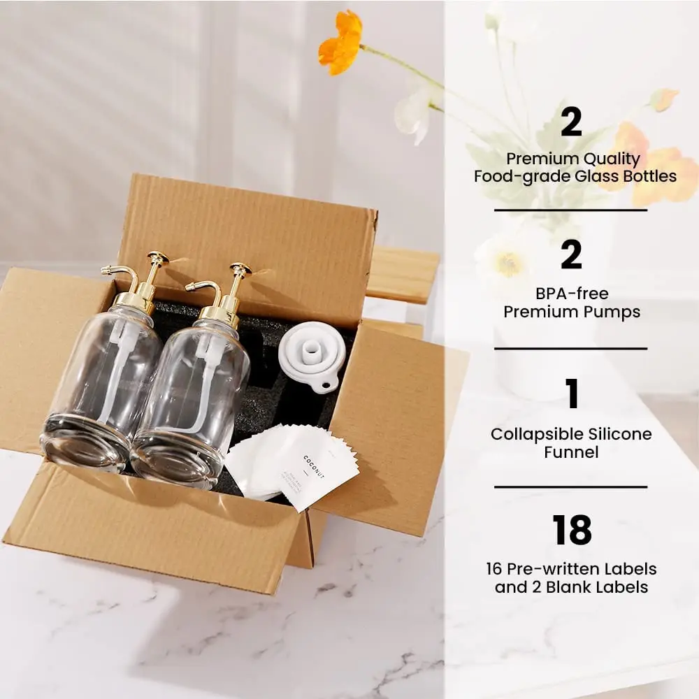 500ml/16.9 Oz Mouthwash Dispenser For Bathroom With Mouthwash Cups