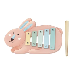 Montessori Educational Toys Wooden Rabbit Xylophone for Unisex Kids 18M+ Multifunctional Induction Educational Toy