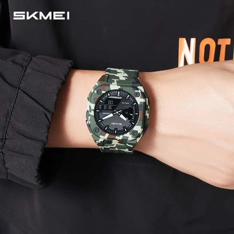 SKMEI Orologio Uomo Sportivo Digitale Al Quarzo – Cinturino In Nylon, Impermeabile 50m, Cronometro E Sveglia - 3