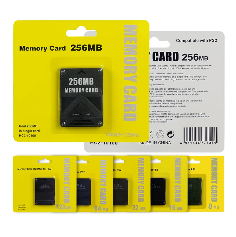 High Quality New 8MB 16MB 32MB 64MB Playstation 2 Memory Card Expansion OPL MC Boot Program for PS2 Storage