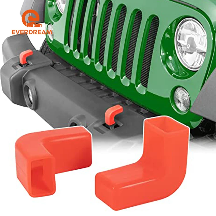 Front Bumper Tow Hook Covers Fit For Jeep Wrangler Jk Jl Gladiator Jt ...