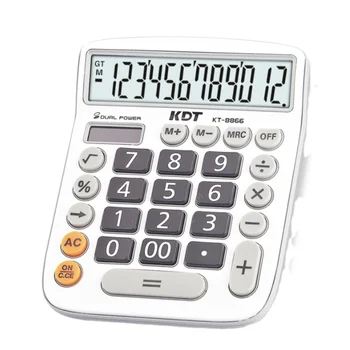 KT-8866 12 Digits Calculator Dual Power Profit Margin % Custom Calculator Scintific Calculators
