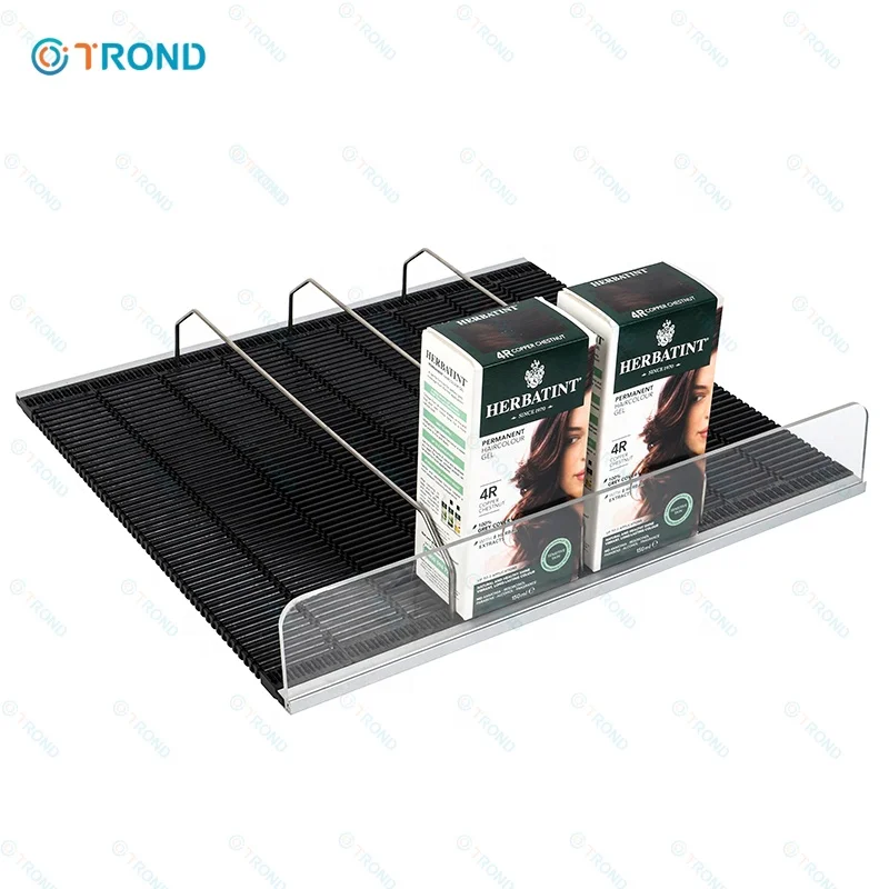 Plastic Shelf Organizer with Fast Pusher Glide Gravity Roller Mat and Acrylic Front Stopper Easy-to-Use Shelf Rack