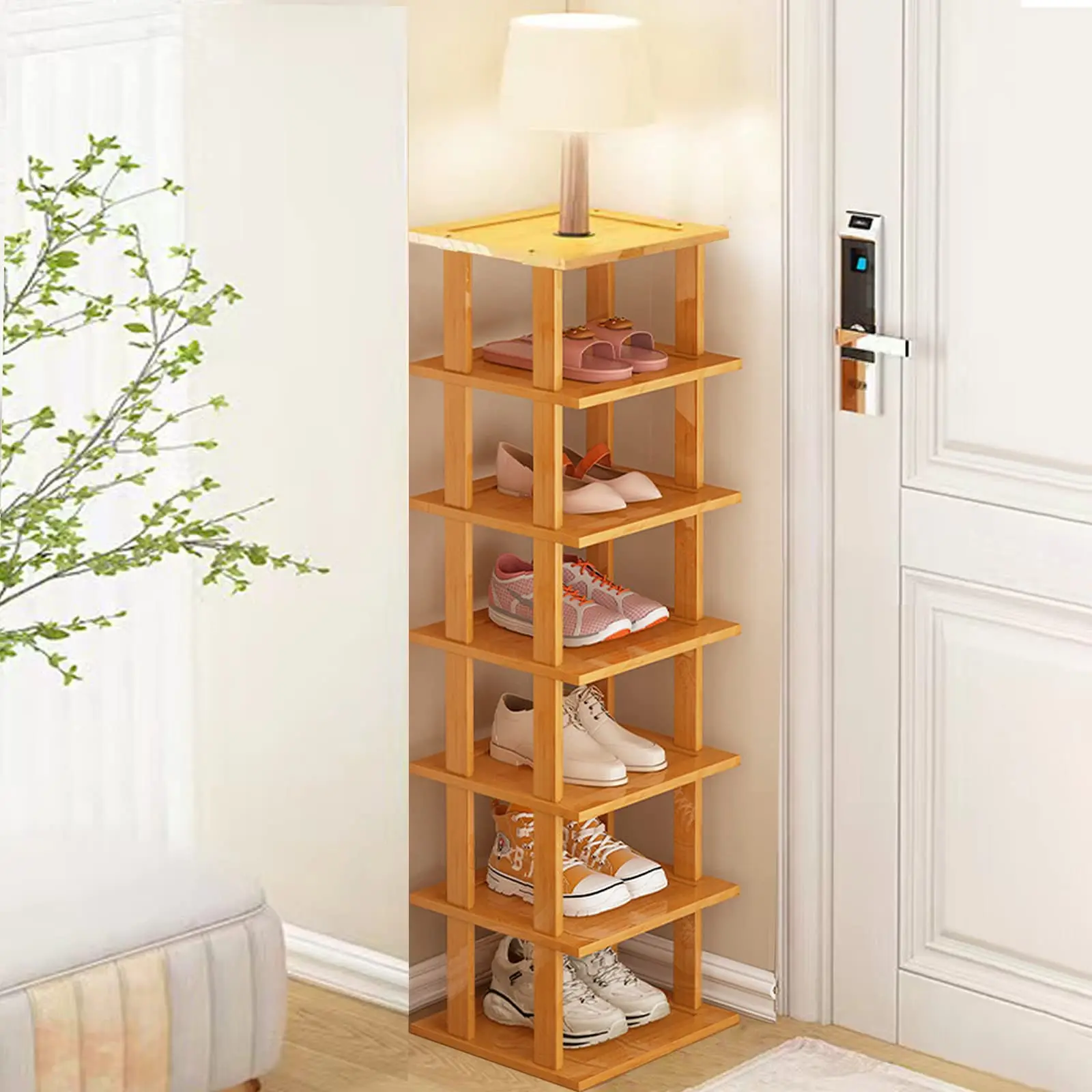 product modern bamboo shoe rack stand for bedroom wholesale living room home furniture porte chaussure shoe storage shelf-6