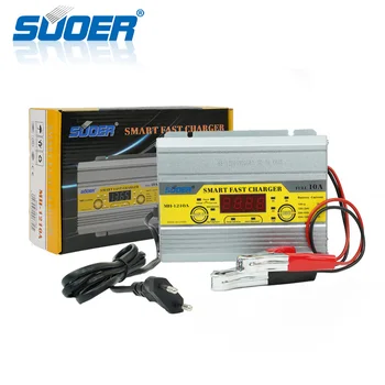 Suoer Smart Fast Battery Charger 12V 10A With LCD Screen Display