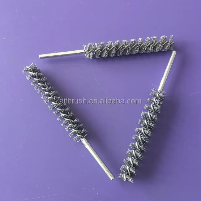Single Spiral Steel Core Internal Deburring Abrasive Nylon Tube Brush
