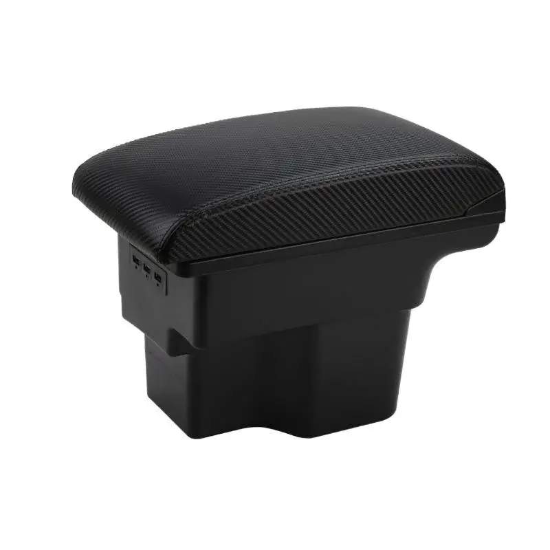 product factory hot selling luxury universal type armrest console cup holder box with usb-4