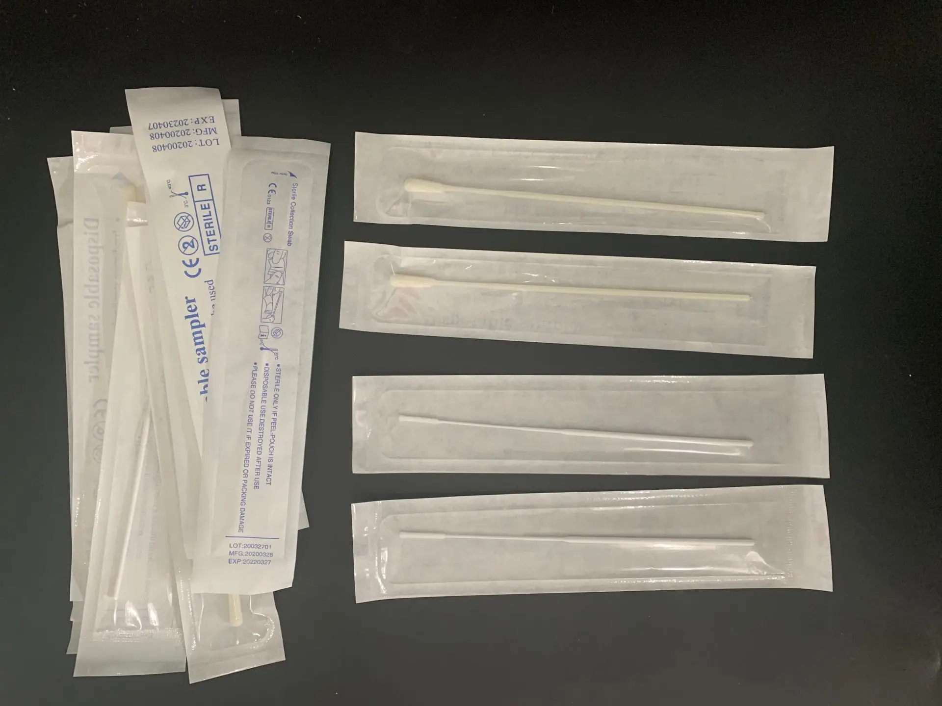 sterile disposable nasal nasopharyngeal swab with flocked tip