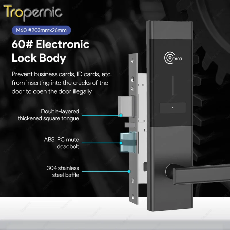 Intelligence Key Card Safe System Stainless Steel Electronic Rfid Room Security Door Smart Hotel Locks