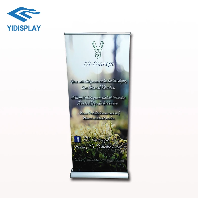 Factory Direct Sale Pop Up Stand Vertical Fabric Banner Backdrop Roll Up Banner