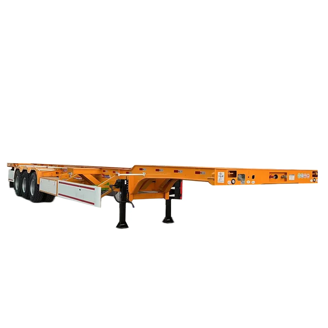 Axle Transporatation Rack 3 Axles Skeleton Semi Trailer Container Transportation Frame Chassis ...
