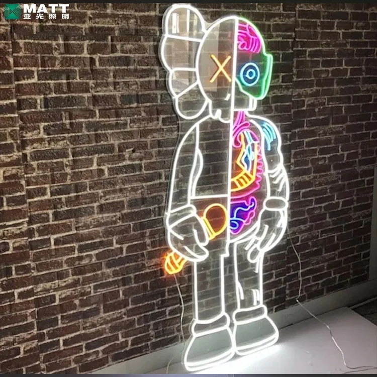 Wall Art of Kaws WPF Skateboard Design in Acrylic Glass - Artist Vibes