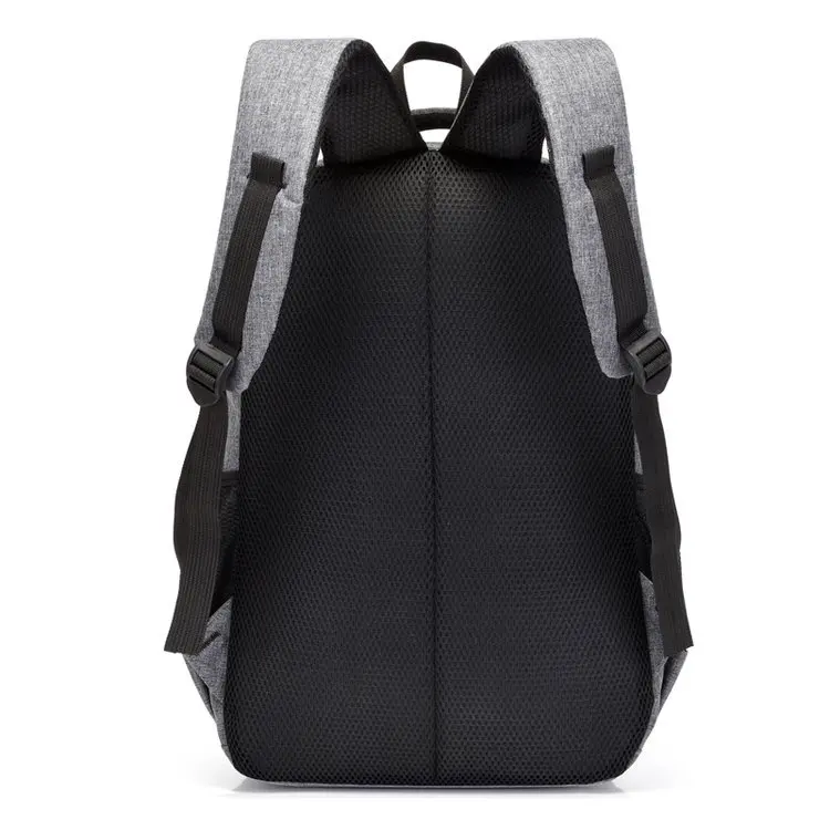 Hr021 Unisex Solid Color Laptop Backpack Business Nylon College Shoulder Bag Portable
