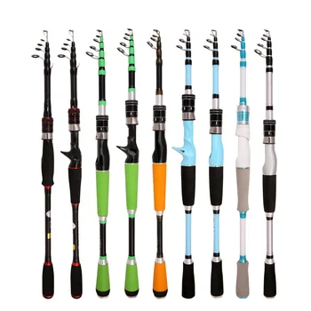 Carbon Telescopic Lure Rod Adjustable Ultra-Hard EVA Handle Straight Grip Ocean Beach Bass Fishing Rod Set – Hard Lure – view 4