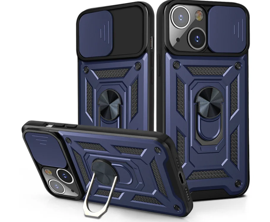 2in1 with Build in Screen Protector TPC and PC Drop Crash Shock Resistance Phone Holder Mobile Phone Cover Shockproof