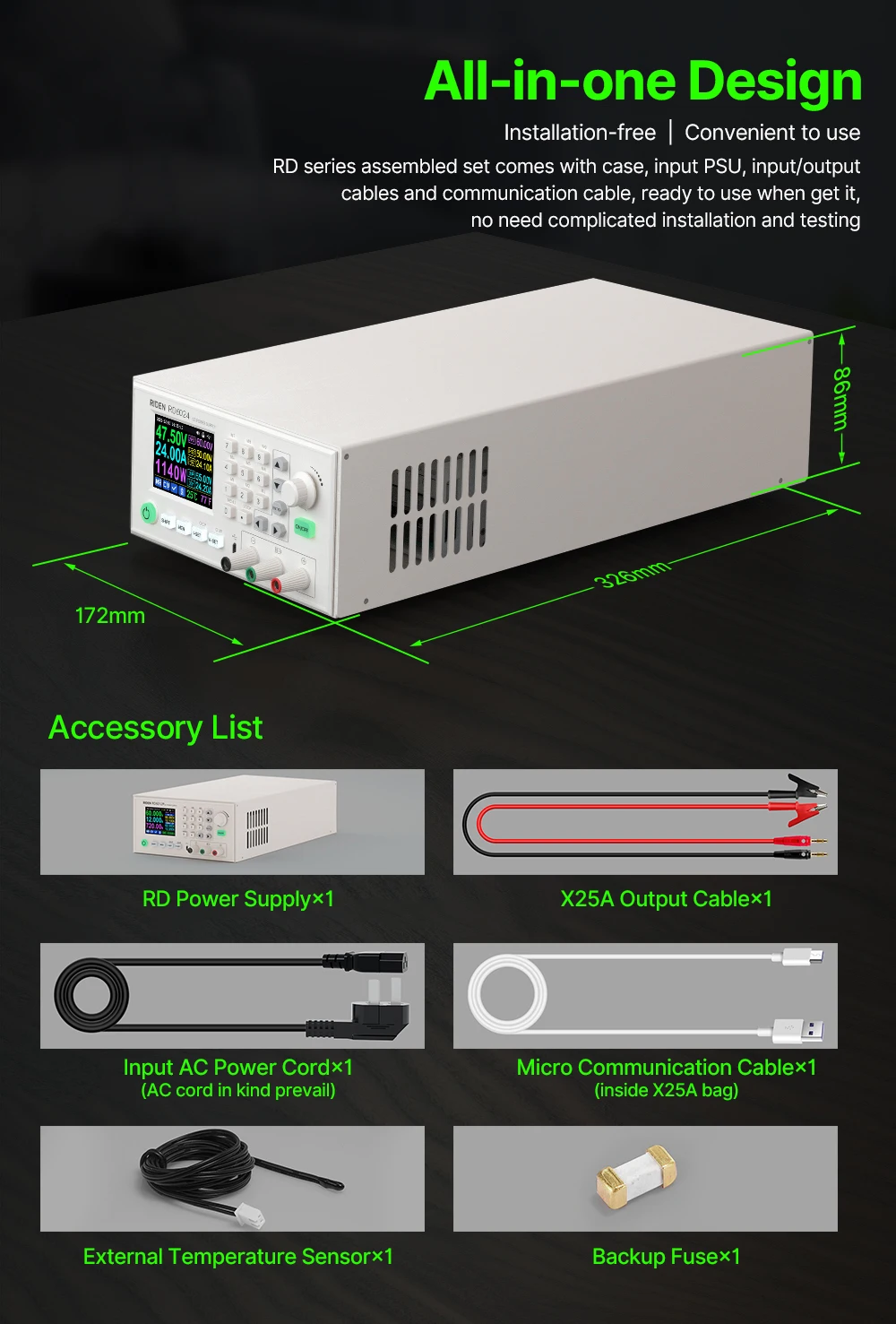 Rd Rd6024 Assembled Set 60v 24a 1140w Usb Digital Control Ac To Dc ...