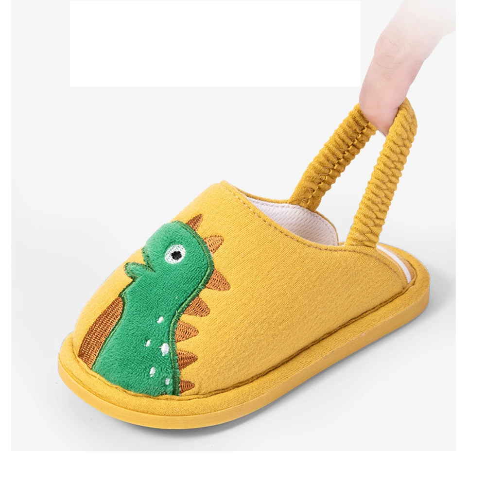 Зимние плюшевые теплые Нескользящие домашние тапочки для мальчиков