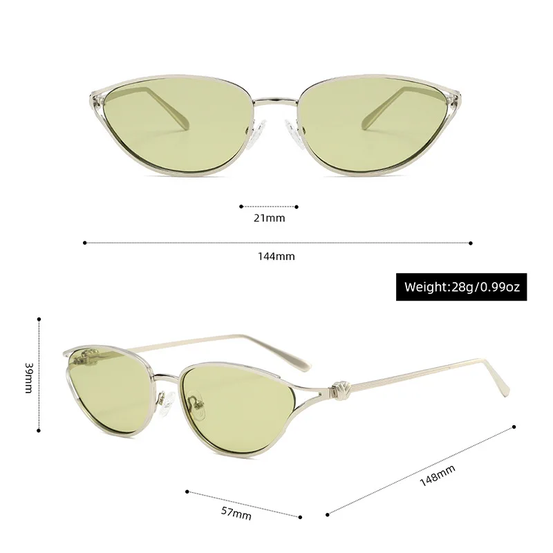 2026 New Cat Eye Luxury Women's Metal Sunglasses Wholesale Eyewear_voghion.com
