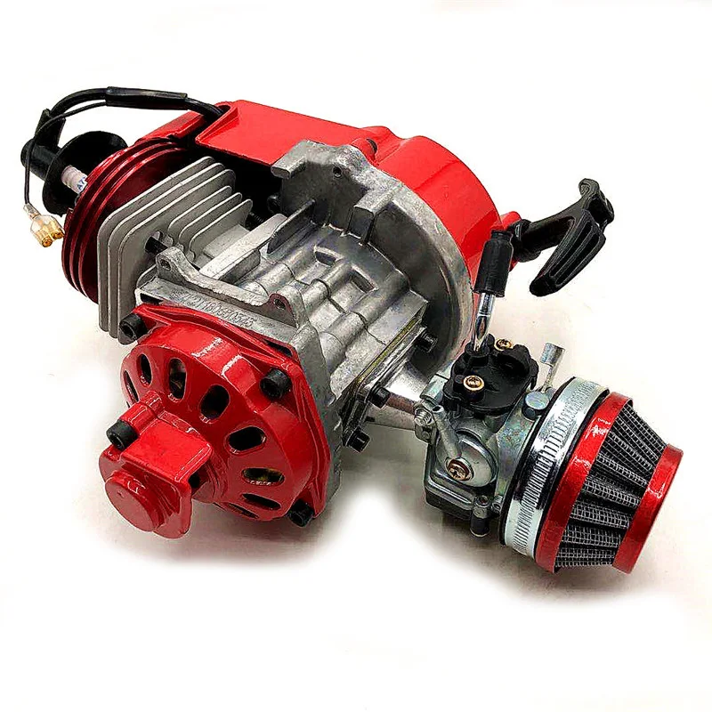 49CC High Performance Engine 2 Stroke Aluminum Pull Start for Mini Pocket Bike Go Kart Dirt Bike Petrol Scooter Motor