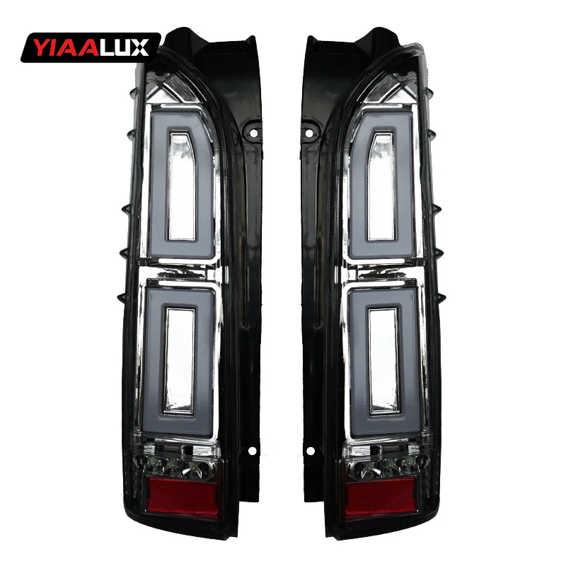 for TOYOTA Hiace LED Tail Lights 2005-2016 Rear Brake Running Stop Square LED Auto Lamps Lights Accessories supplier