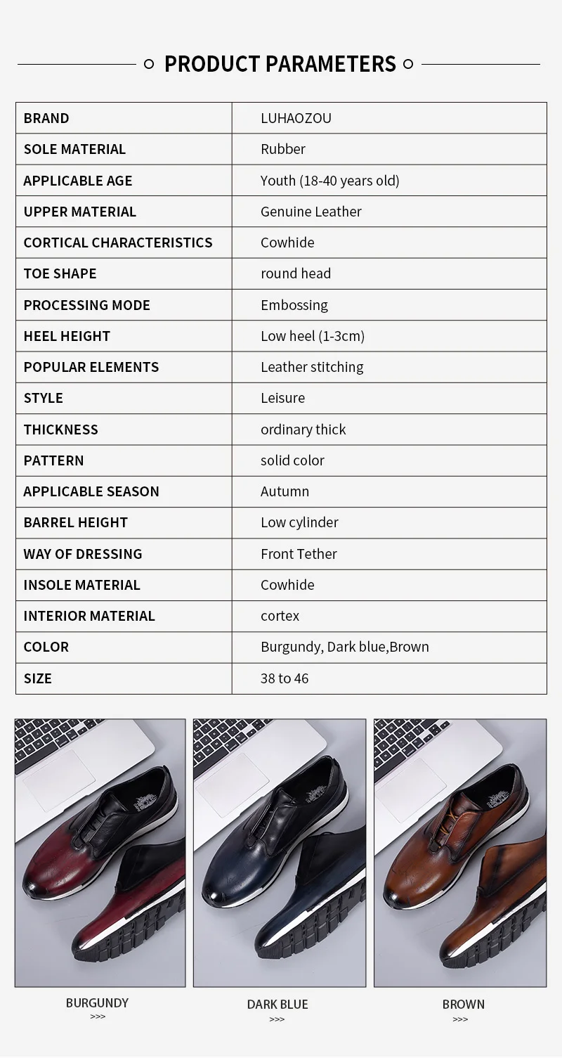 Genuine Leather Men's Shoes Spring And Autumn Tide Shoes 2023 New