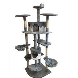 Indoor Cat Furniture Tree Large Cat Scratcher Tree Tower For Big Pet Wooden Cat Tree House NO 1