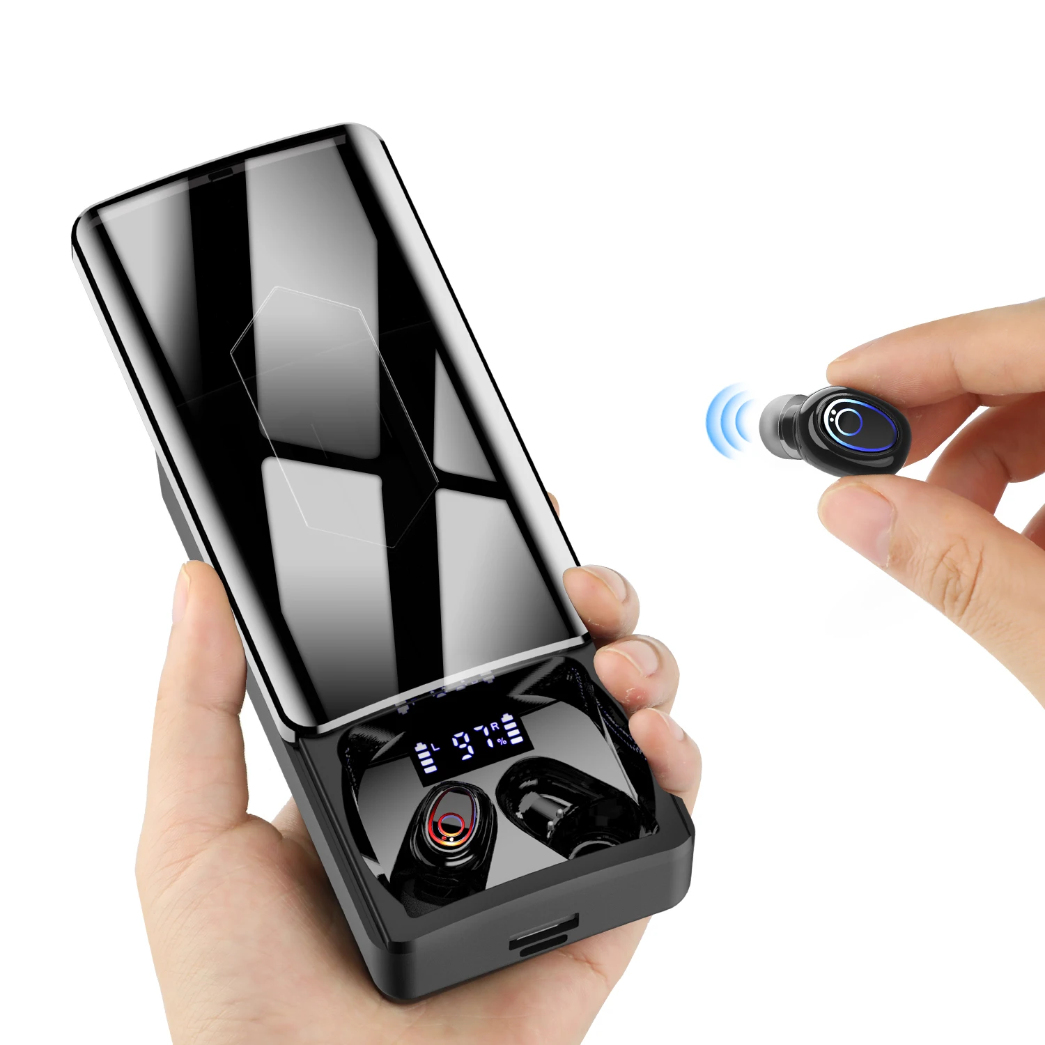 Charger Bluetooth Earphones With Power Bank Portable Charger