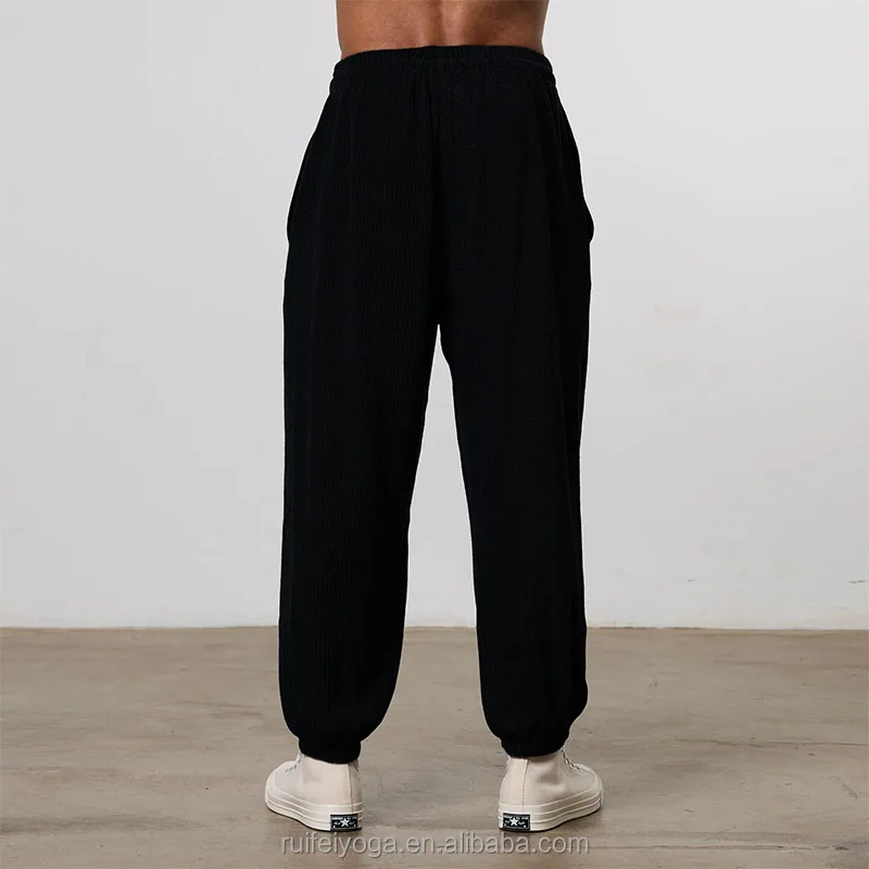 OEM Custom Logo Polyester Lightweight Elastic Waist Running Sports Oversized Bodybuilding Baggy Sweat Jogger Pants for Men