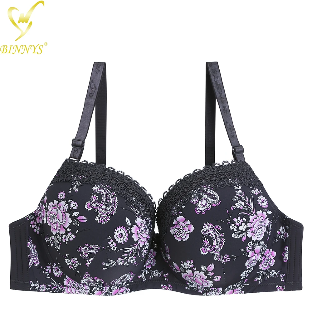 Binnys Embroidered Breathable Nylon Women Bras, 36D Cup