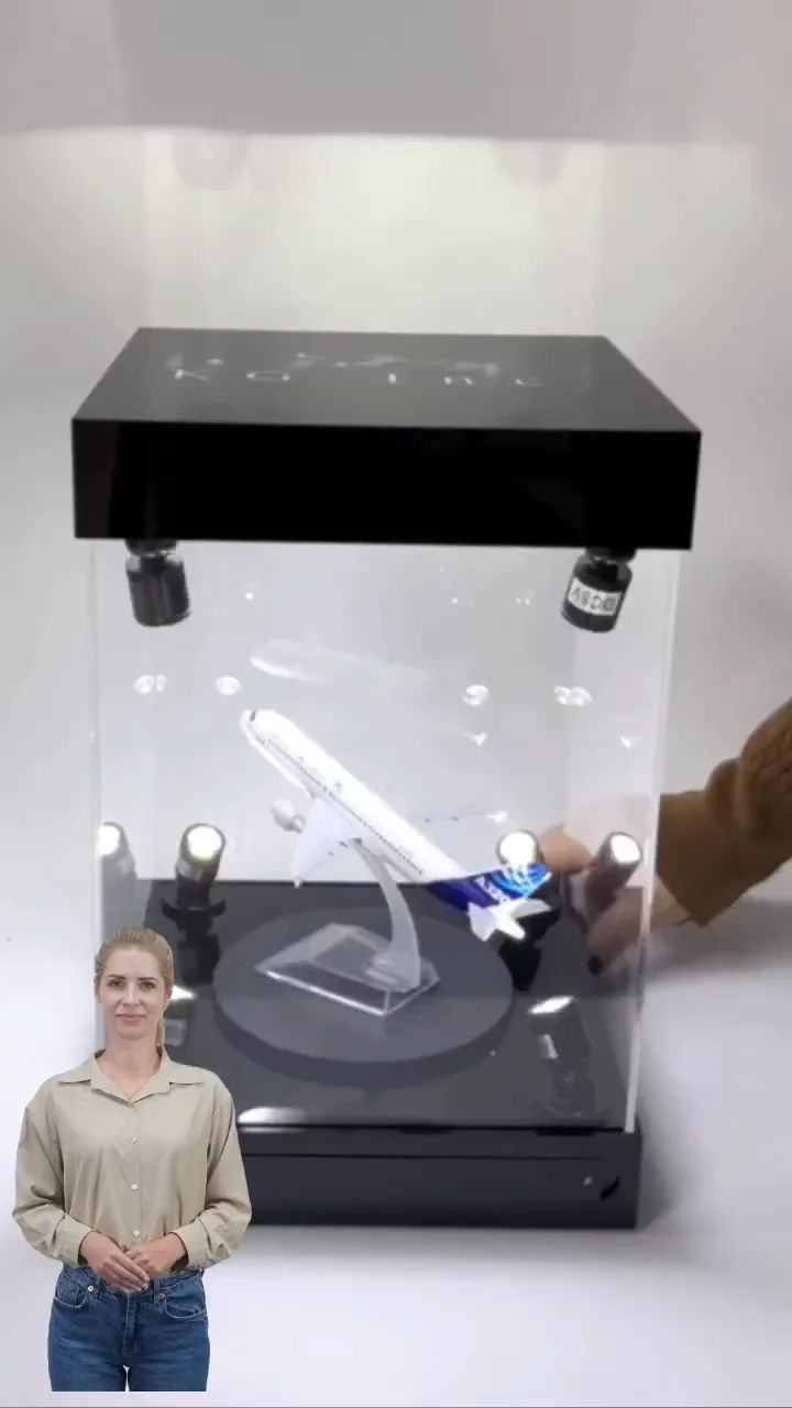 Rotating Led Lighting Acrylic Toy Figure Display Cases 1/6 Display Case