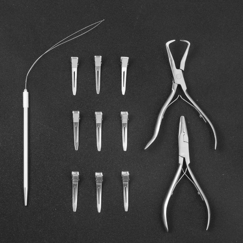 Hair Extension Tools Kit Tape In Press Plier Hair Extension Stainless