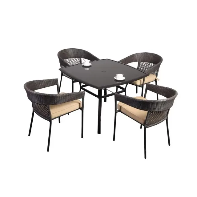 קבוצת בר סלע וגן עם כסאות ושולחןurniture עם PE סלע