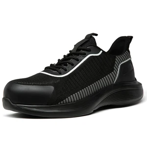 Men's Safety Shoes Anti-Smash and Anti-Puncture Breathable Lightweight Deodorant Shoes Work Safety Shoes
