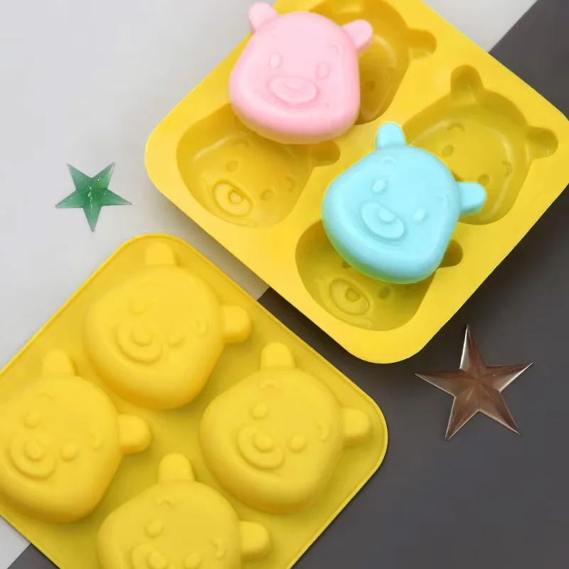 Cute Bear Shape Silicone Baking Mold, Food-Grade Non-Stick Cake/Chocolate/Soap Mould, DIY Baking Tool for Home Kitchen & Bakery details