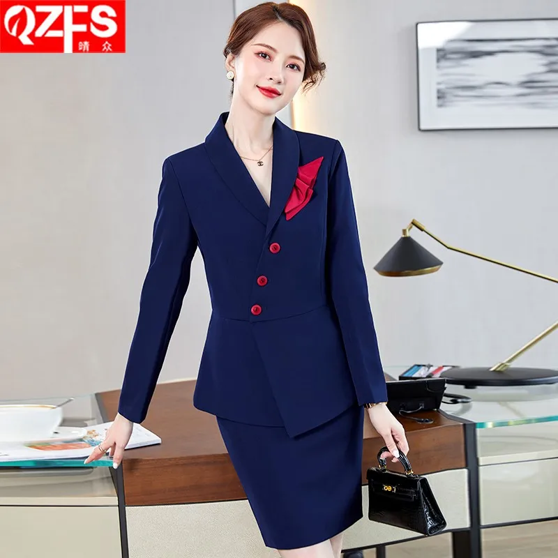 Business Attire Navy Blue Formal Clothes Jacket Women Blazer Jacket  Trousers Women Office Suit Women's Professional Suits - Buy Blue Formal  Clothes Jacket Business Suit Ladies Office Suits,Wholesale Women Blazers  Dress Women