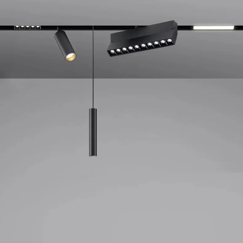 2021 современный дизайн, магнитный светодиодный Трековый светильник, лампы для отслеживания помещений, лампы без главного светильника, дизайн для освещения дома, отеля, офиса