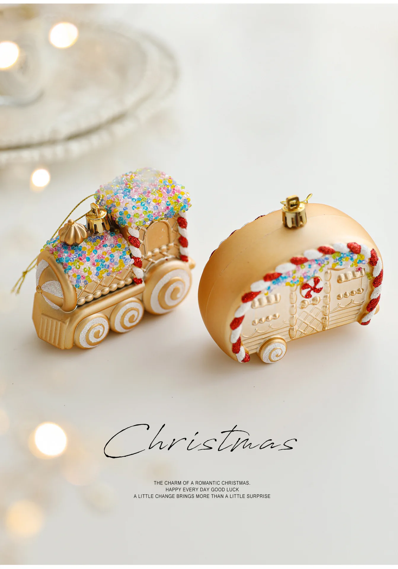 product vintage cute  fox squirrel christmas decor gingerbread man snowman christmas tree ornament diy hanging decor for party decor-3