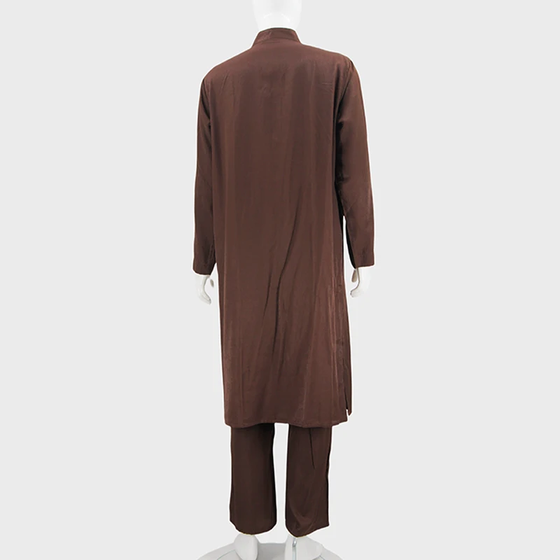 Custom Islamic Men's Robe Set Arabic Dubai Saudi Traditional Wear Long Sleeve Muslim Prayer Dress
