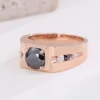 Bague en or massif 10K avec moissanite véritable.