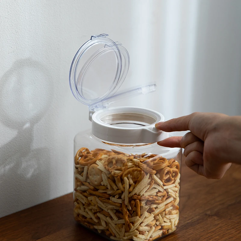 SHIMOYAMA 900ml Transparent Sealed Containers for Food Air Tight With Lids for Pantry Storage Container Jars