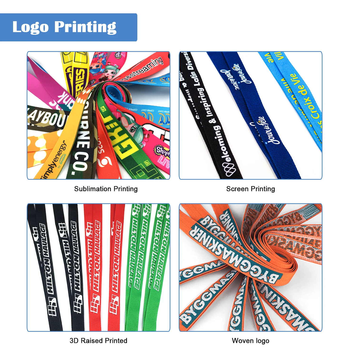Lanyards with logo Custom Sublimation Polyester Credential Holder ID Card Holder Lanyard