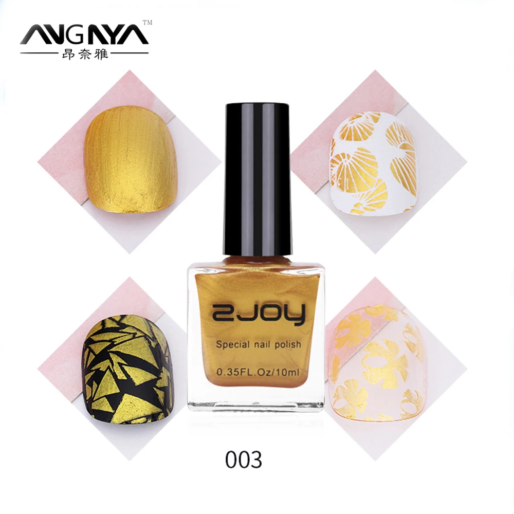 Angnya Professional Golden Color Zjoy Nail Art Stamping Polish 10ml For  Manicure Printing Stamp - Buy Stamping Nail Polish,Nail Polish For Stamping, Nail Art Stamping Polish Product on 