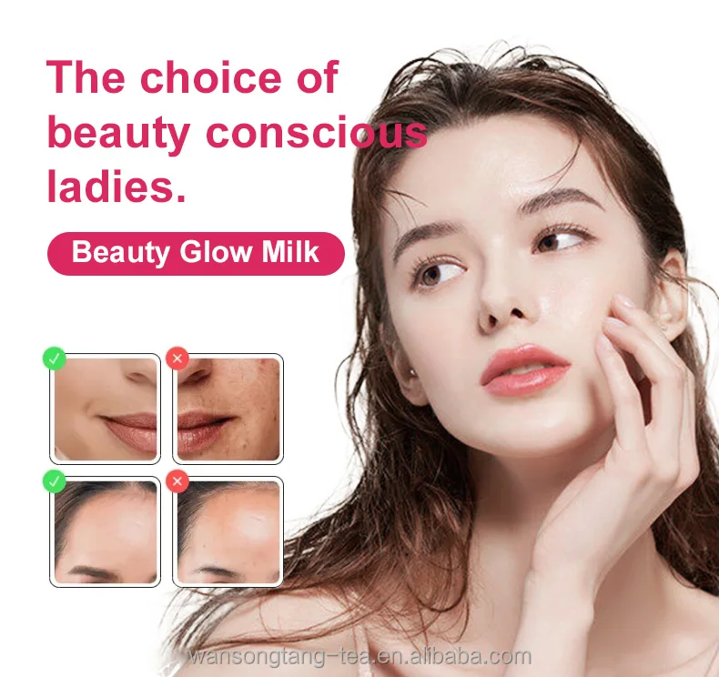 Beauty Glow Milk Drink Powder for Skin Lightening Tea Gluta Glow Sparkle  Multi Collagen Whitening Glutathiones Vitamin C Product